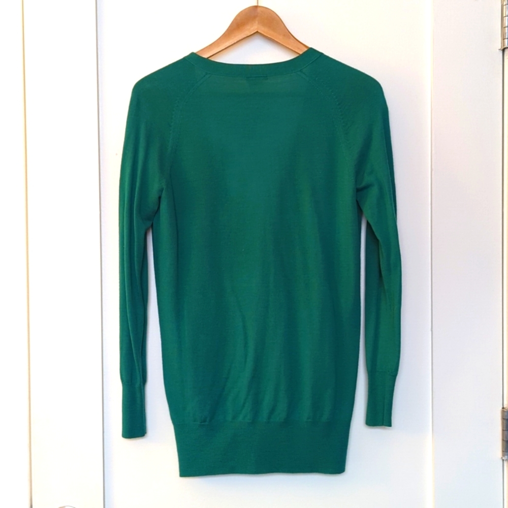 💚JCrew wool cardigan -rich green - Picture 2 of 6